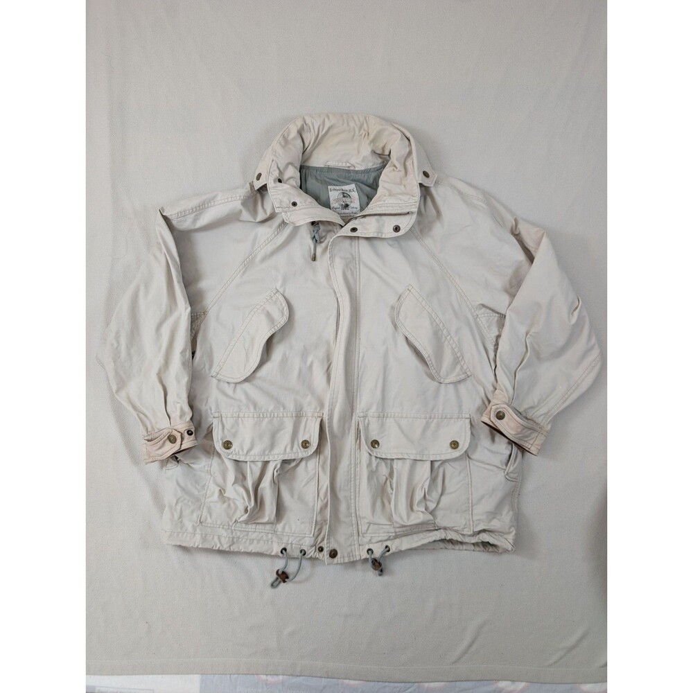 Vtg 80s Banana Republic Mens Jacket XL Adventure Outfitters Safari Beige Field